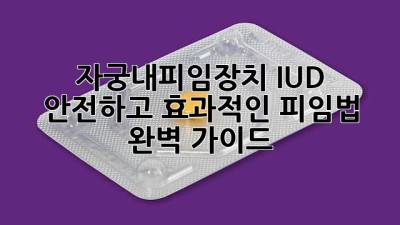 자궁내피임장치 IUD: 안전하고 효과적인 피임법 완벽 가이드
